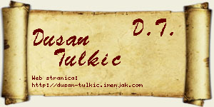 Dušan Tulkić vizit kartica